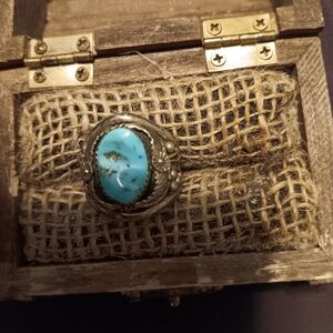 Sterling silver turquoise ring size 12